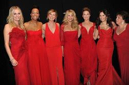 Zvezdnice v vlogi manekenk popolnoma v rdečem