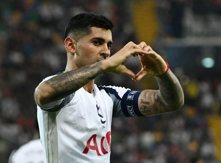 Cristian Romero je na začetku drugega polčasa podvojil vodstvo Tottenhama. | Foto: Reuters