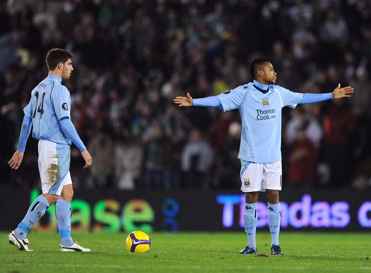 Za Manchester City je igral skupaj z brazilskim zvezdnikom Robinhom. | Foto: Guliverimage/Getty Images