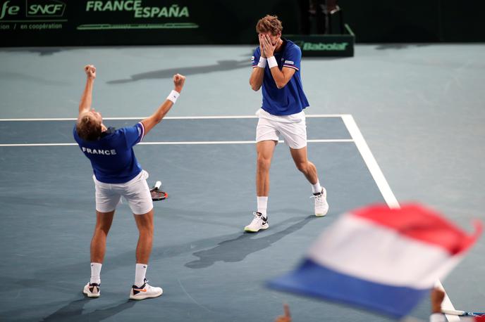 Francija Davisov pokal | Veselje Juliena Benneteauja in Nicolasa Mahuta. | Foto Reuters