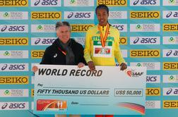 Povsem nepričakovan svetovni rekord Etiopijke, nov naslov za Kenijca