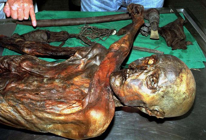 Leta 1991 so v Alpah, na meji med Avstrijo in Italijo, našli dobro ohranjeno človeško mumijo, ki je pozneje dobila ime Ötzi. Po ugotovitvah znanstvenikov je Ötzi živel približno med letoma 3400 in 3100 pred našim štetjem. Torej v obdobju pred priselitvijo (verjetno indoevropskih govorečih) ljudstev iz vzhodne Evrope. Zato ne preseneča, da je Ötzi pripadal haploskupini G2a, ki je značilna za neolitske zgodnje kmete. Ti so v Evropo prišli iz Anatolije. Na Tirolskem je haploskupina G2a še vedno precej razširjena, ponekod tej haploskupini pripada do 30 odstotkov moških. Haploskupina G2a je po svetu precej pogosta zlasti med Gruzijci. | Foto: Reuters