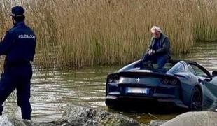 Gardsko jezero: "potop" za ta dragoceni ferrari #foto