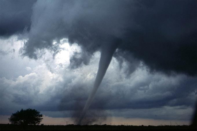 Fotografija tornada, ki se je v Oklahomi razvil 3. maja 1999.  | Foto: Wikimedia Commons / Daphne Zaras / NOAA