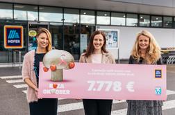 HOFER s kupci zbral 7.778 evrov za boj proti raku dojk