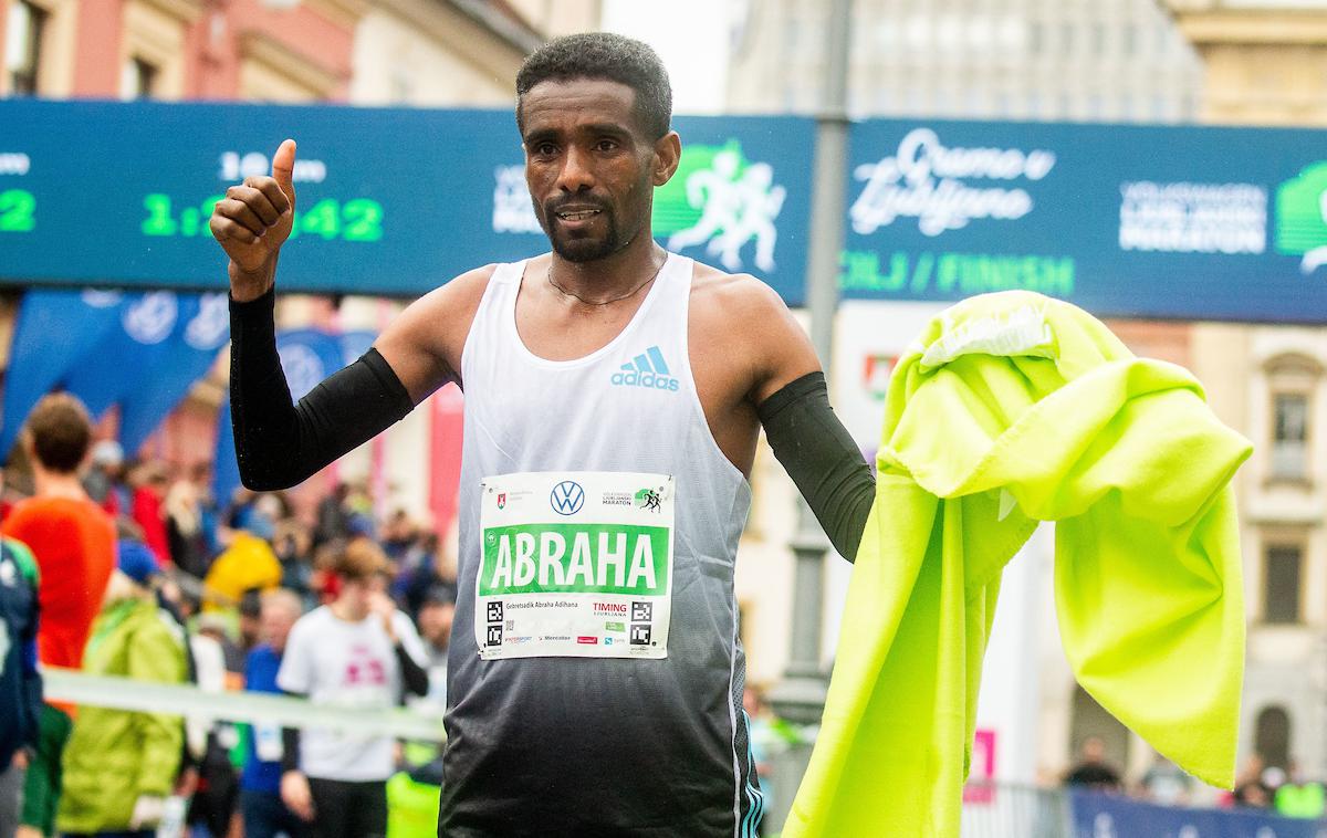 Ljubljanski maraton Adihana Gebretsadik | Etiopijec Adihana Gebretsadik je zmagovalec Volkswagen 26. Ljubljanskega maratona. | Foto Siniša Kanižaj/Sportida