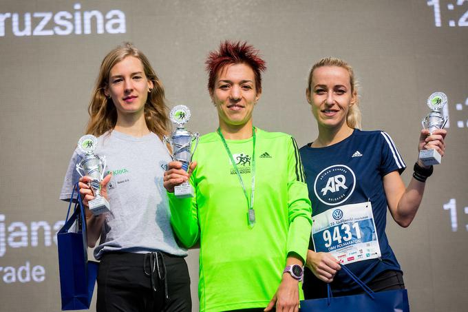 Fruzsina Bakonyi je lansko polmaratonsko preizkušnjo v Ljubljani, ki jo je navdušila z lepoto in odličnim časom izvedbe tekaške prireditve, končala na tretjem mestu, tokrat je bila prva. Bo prihodnje leto pri nas tekla maraton?  | Foto: Žiga Zupan/Sportida