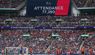 Rekorden obisk na Wembleyju za tekmo nogometašic
