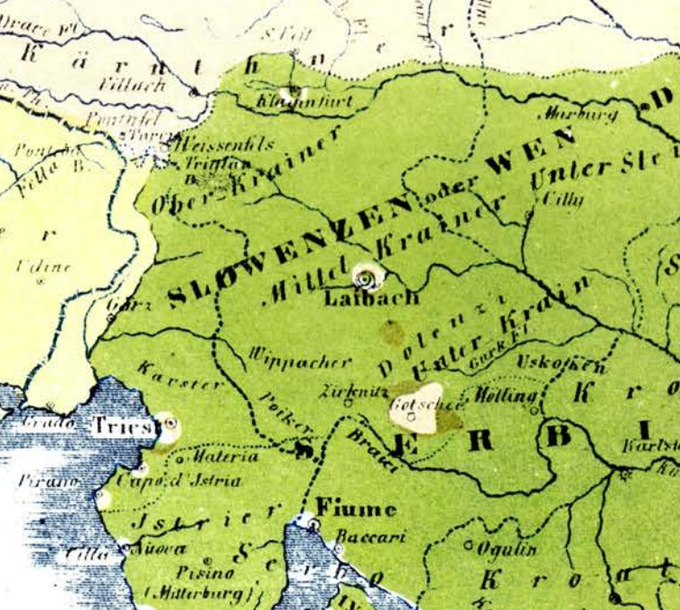 Zemljevid Istre iz leta 1848 | Foto: commons.wikimedia.org