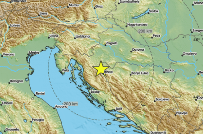 Potres BiH | Potres so čutili tudi po vsej Hrvaški.  | Foto EMSC